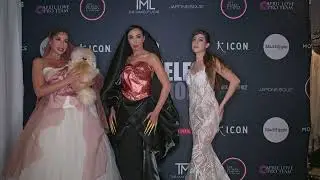 Tamara Nasr models pose backstage @artheartsfashion LAFW