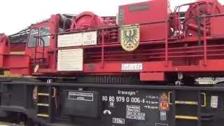 DB Netz Notfalltechnik - Der komplette Zug mit David und Goliath Notfallkran