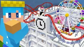 学校の屋上に巨大な遊園地を作ってみた！【まいくら / マインクラフト】