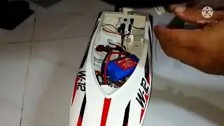 unboxing rc boat W - 12 dan tes main