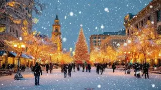 Winter Coffee Shop Jazz Ambience by the Lake for Relaxing and Studying