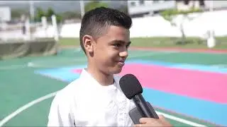 Joshua Emanuel Hern&aacute;ndez Garc&iacute;a, competidor de Karate Do en el D&iacute;a Deportivo en el Patria Marath&oacute;n.