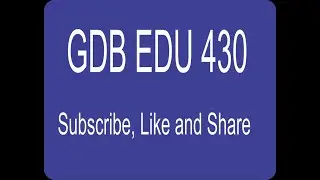 GDB edu 430
