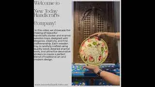 Best Beautiful Handicrafts Sticker and Enamel Wooden Tray Made by New Today Handicrafts Company