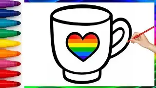 How to Draw a Cup with a Heart Design | Easy Step-by-Step Tutorial
