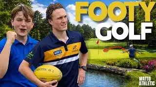 AFL PLAYERS VS FOOTY GOLF CHALLENGE!