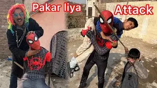 Black Spider-Man Nay Team Par Attack Kar Diya😱Finally Spider-Man Ko Pakar Liya💪@PetHouse786 