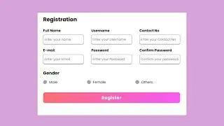 Create a Responsive Registration Form in HTML CSS