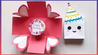 How to make paper gift box 🎁| | Explosion birthday 🎂 box | | Diy craft | | paper cake box #easycraft