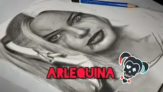 DESENHANDO ARLEQUINA - Speed Art -   Lenon Silva