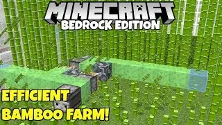 Minecraft Bedrock: Simple Expandable Bamboo Farm Tutorial! No Bonemeal! MCPE Xbox PC