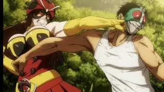 Kamen Rider (Toujima) vs vs Tackle (Yuriko) | Full Fight