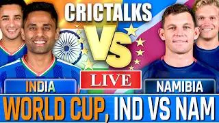 🔴 India v Namibia, Live Cricket, World Cup 1st Inning Live Match Today Scores Commentary