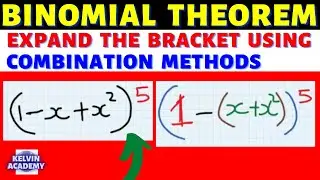 USING BINOMIAL EXPANSION BY COMBINATION SOLVE (1-x+x^2)^5