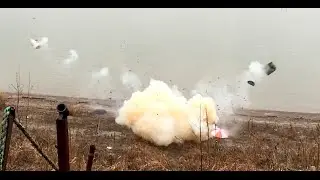 Tannerite Explosion Demolishes Barrels