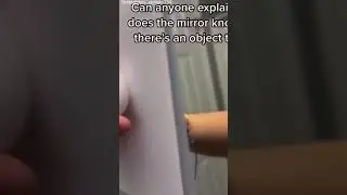 How does the mirror know there is an egg on the other side of the paper?