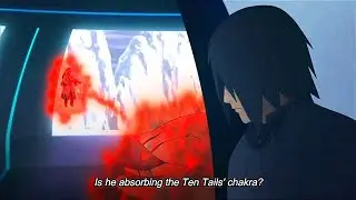 saske meet with jigen , went through time space - boruto manga episode 202