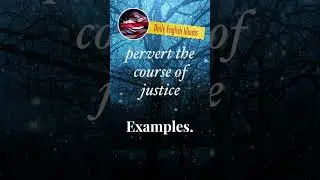 pervert the course of justice - Daily English Idioms