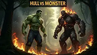 Hulk vs Fire Monster | Epic Jungle Battle | AI Cinematic Superhero Fight