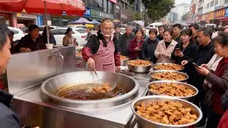 太疯狂了！农村四哥拉 50 斤酥肉进城现炸，香到路人抢疯了！
