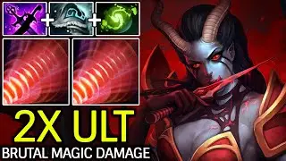 Queen of Pain with Double Sonic Wave &ndash; Brutal Magic Damage Dota 2