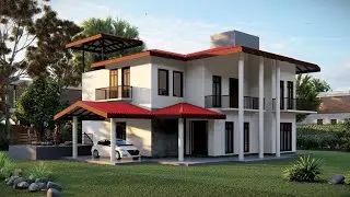 Luxury 6 Bedroom Two Storey House Design | Modern Home Lumion Render | Sri Lanka