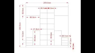 autocad gardırop elbise dolabı eşya dolabı çekmece ve askı borusu ayağı çizimi ders 2