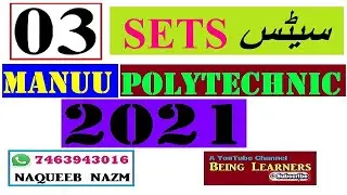 03-SETS II MANUU POLYTECHNIC ENTRANCE TEST II 2021 II MATHEMATICS II 47-MEETING