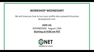 GNet Connect Workshop – Turn Your Profile into a Powerful Business Development Tool