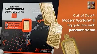 Только что прибыл: золотой слиток Call of Duty: Modern Warfare III 5 г с рамкой для подвески