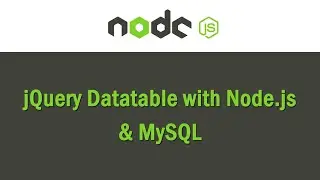jQuery Datatables with Node.js Express & MySQL