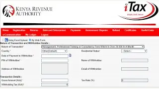 How to File KRA Withholding Tax Returns in iTax Online