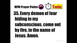 100 MFM Prayer Points Against The Spirit of Fear #mfmprayers