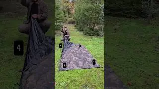 Survive Hard Times With Just One Tarp Shelter! #camping #survival #bushcraft