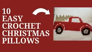 10 Crochet Christmas Pillows