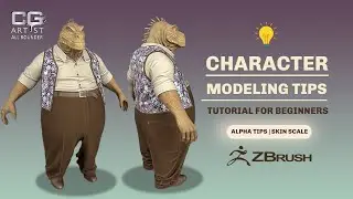 Zbrush Character modeling tips| alpha tips| skin scale