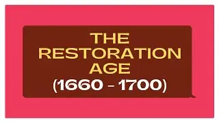 The Restoration Age | Background & Playwrights #therestoration