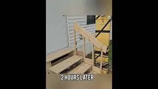 Mobile home Wood Stair install