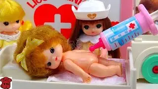 Ambulance Baby Doll Hospital Doctor Toys★구급차 병원놀이 장난감/리틀미미★リカちゃん あおいちゃんと きゅうきゅうしゃ