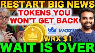 WAZIRX BIG UPDATE | TOKENS REFUND PROCESS | TOKEN DESLTING ON WAZIRX | CRYPTO INDIA NEWS