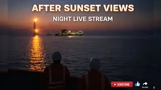 After Sunset Views 🌙 | Calm Sea Night Live Stream