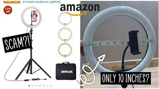 Распаковка и обзор 18-дюймового кольцевого светильника Shyloc со штативом на Amazon *Не работает?!* | Kushi Jain