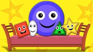 Five Little Shapes Jumping On The Bed, Shapes song, Learn Shapes, kids Songs and Nursery rhymes