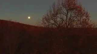 Drone captures aerial view of supermoon rising