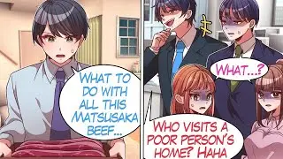 【Comic Dub】Matsusaka Beef Feast: Rich Colleagues Decline Poor Man&rsquo;s Invite【Manga Dub】