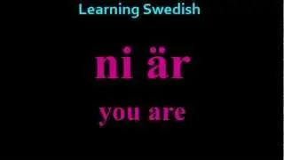 Learning Swedish (Lesson 4) 