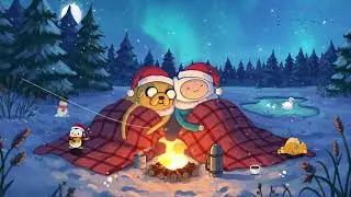 Camping Under the Aurora 🌌 Cozy Adventure Time Lofi & Campfire Sounds