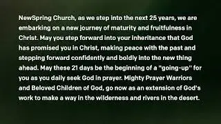 21 Days of Prayer - Psalm 134