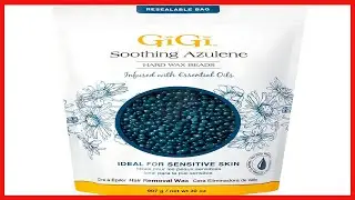GiGi Hard Wax Beads, Soothing Azulene Hair Removal Wax for Sensitive Skin, 32 oz