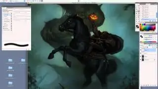 Paint a Sleepy Hollow-style headless horseman